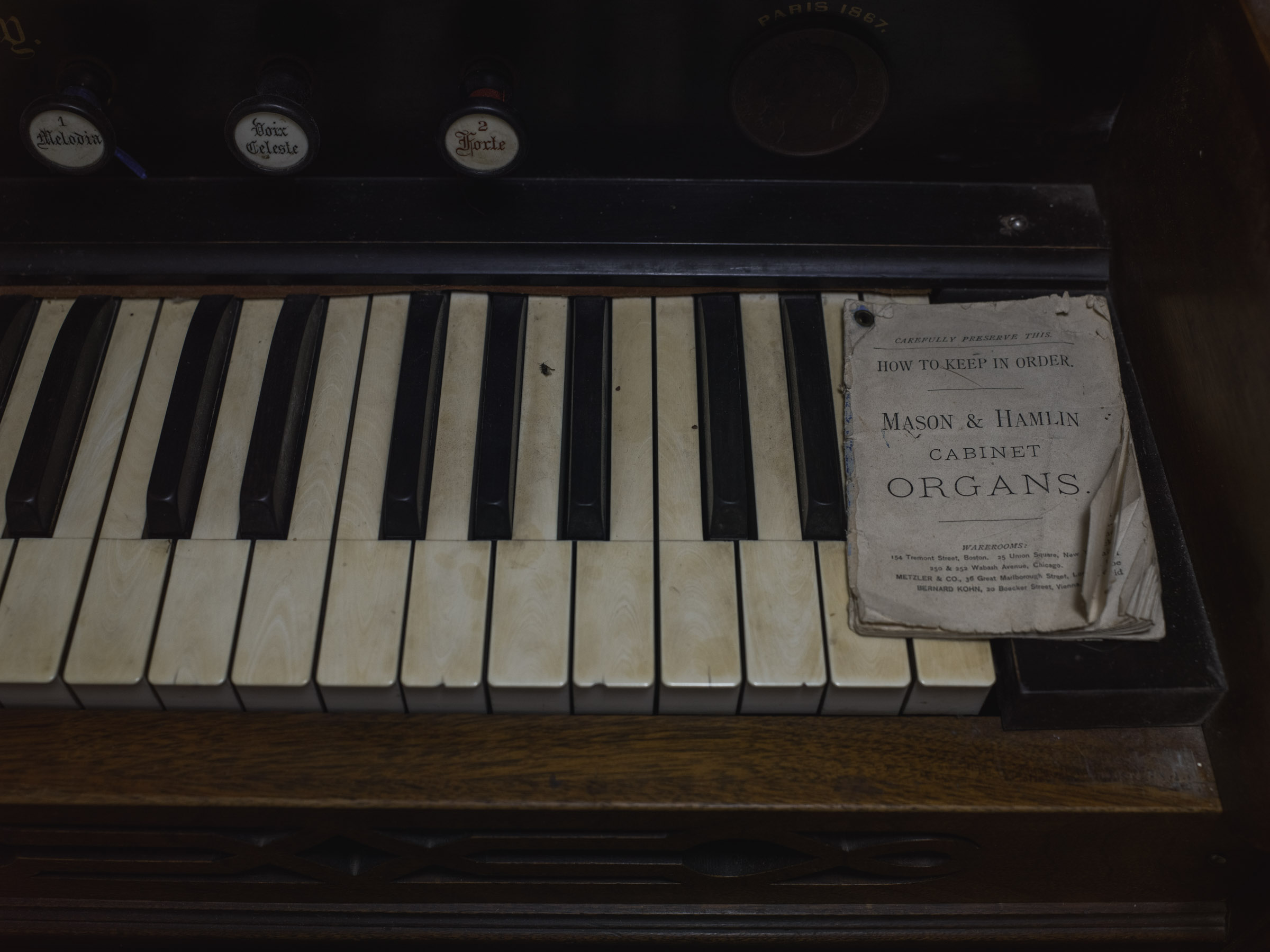 The organ under the stairs
